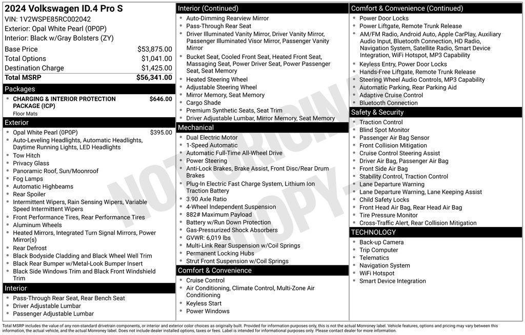 used 2024 Volkswagen ID.4 car, priced at $30,899