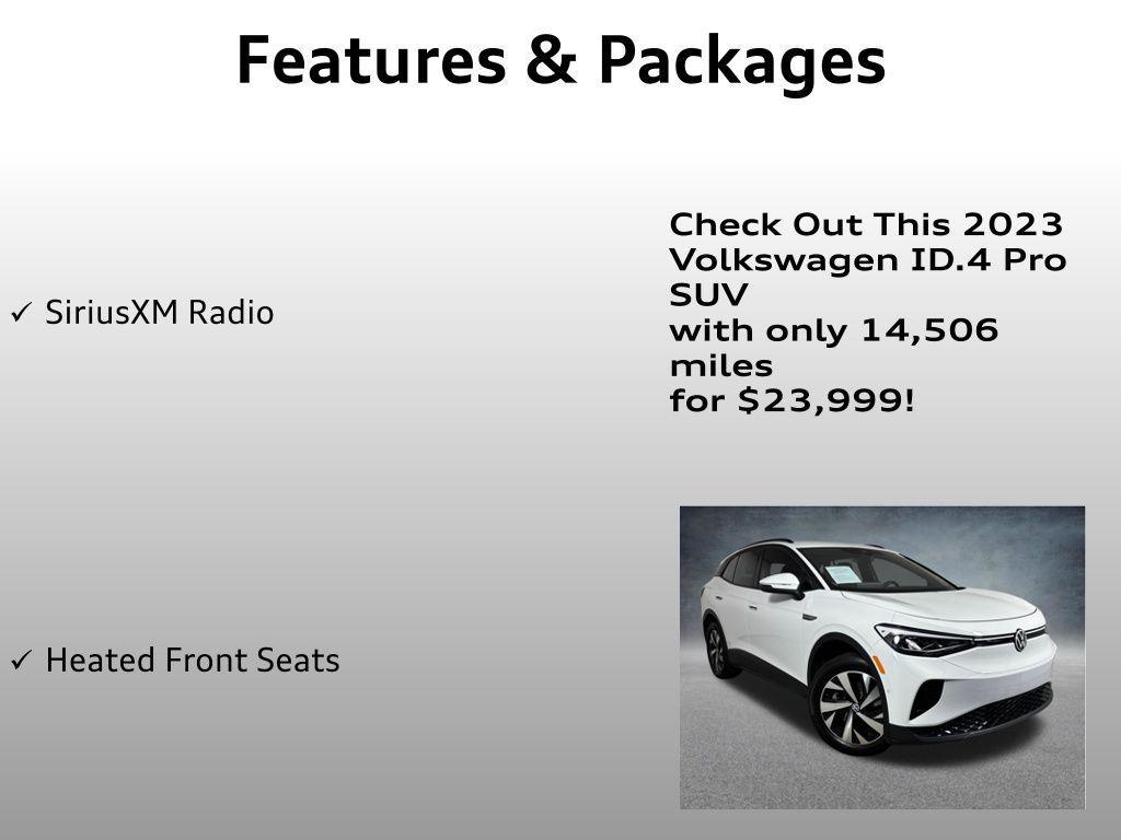 used 2023 Volkswagen ID.4 car, priced at $23,999