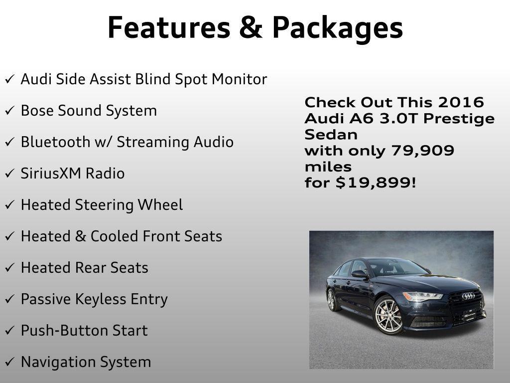 used 2016 Audi A6 car, priced at $19,899