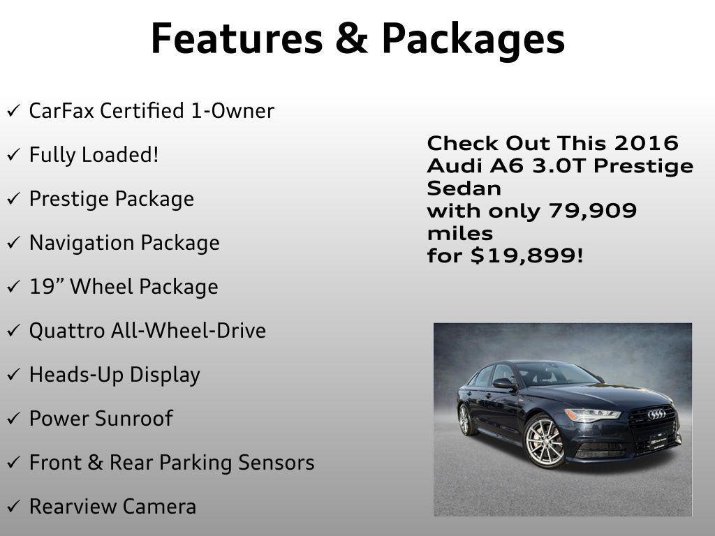 used 2016 Audi A6 car, priced at $19,899