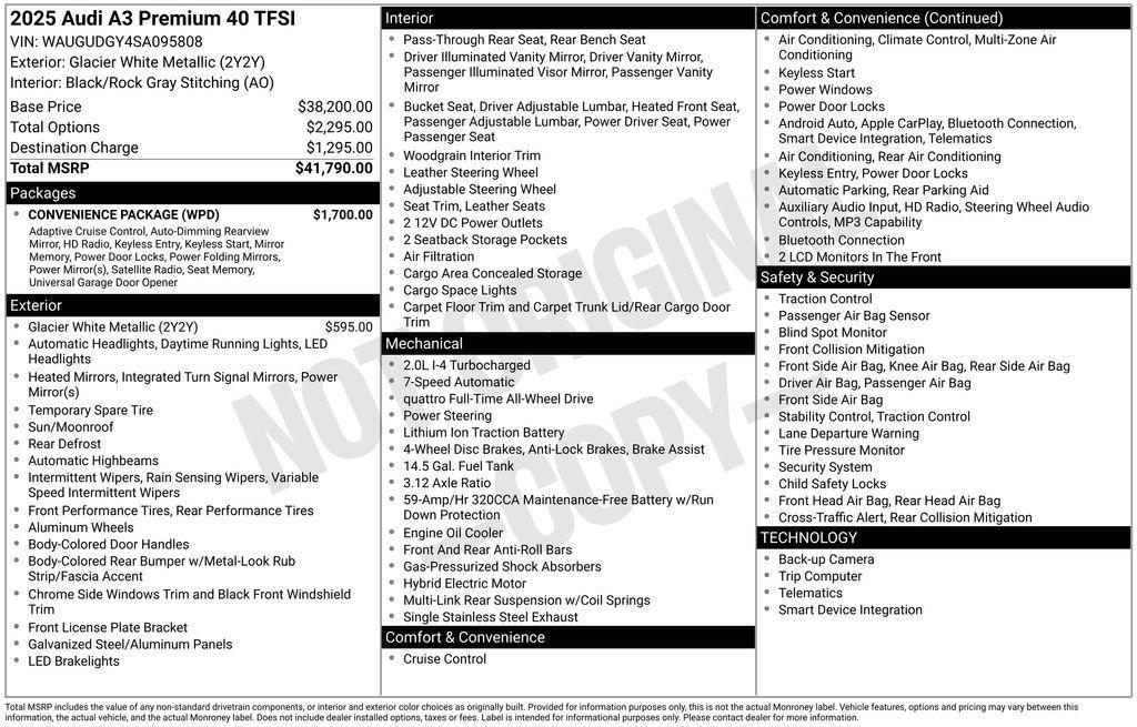 used 2025 Audi A3 car, priced at $31,999