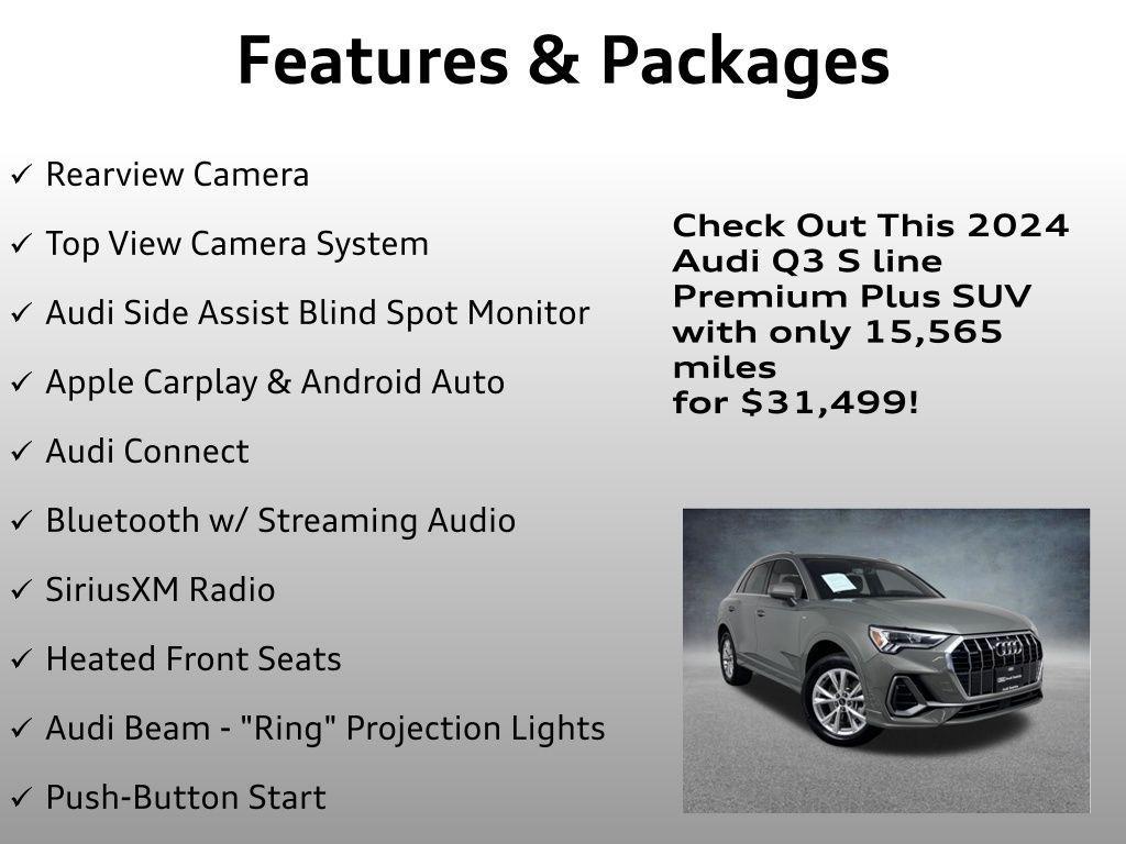 used 2024 Audi Q3 car, priced at $31,499