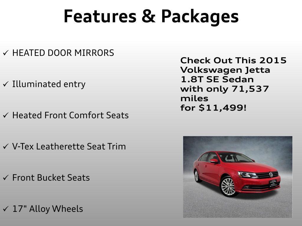 used 2015 Volkswagen Jetta car, priced at $11,499