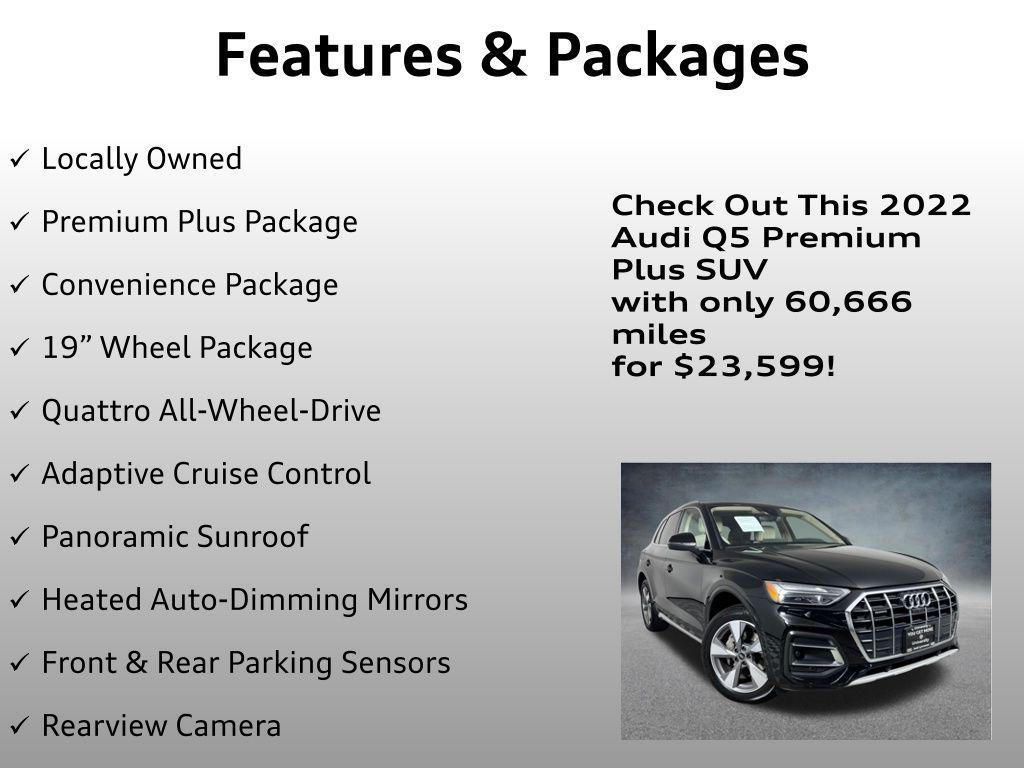 used 2022 Audi Q5 car, priced at $23,599