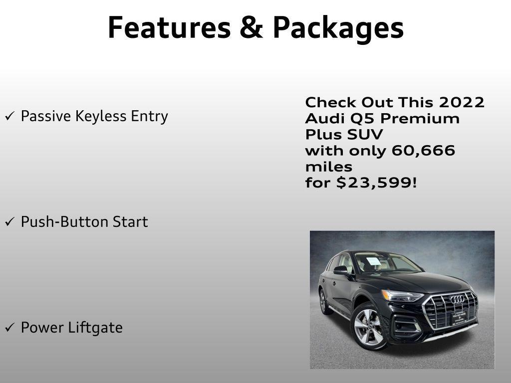 used 2022 Audi Q5 car, priced at $23,599
