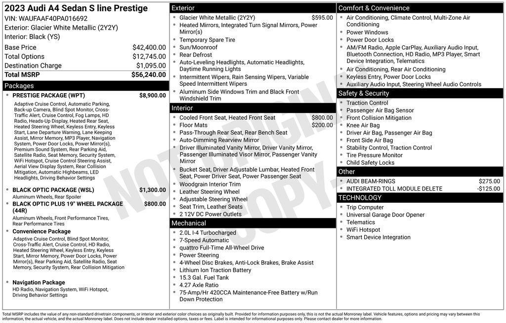 used 2023 Audi A4 car, priced at $34,999