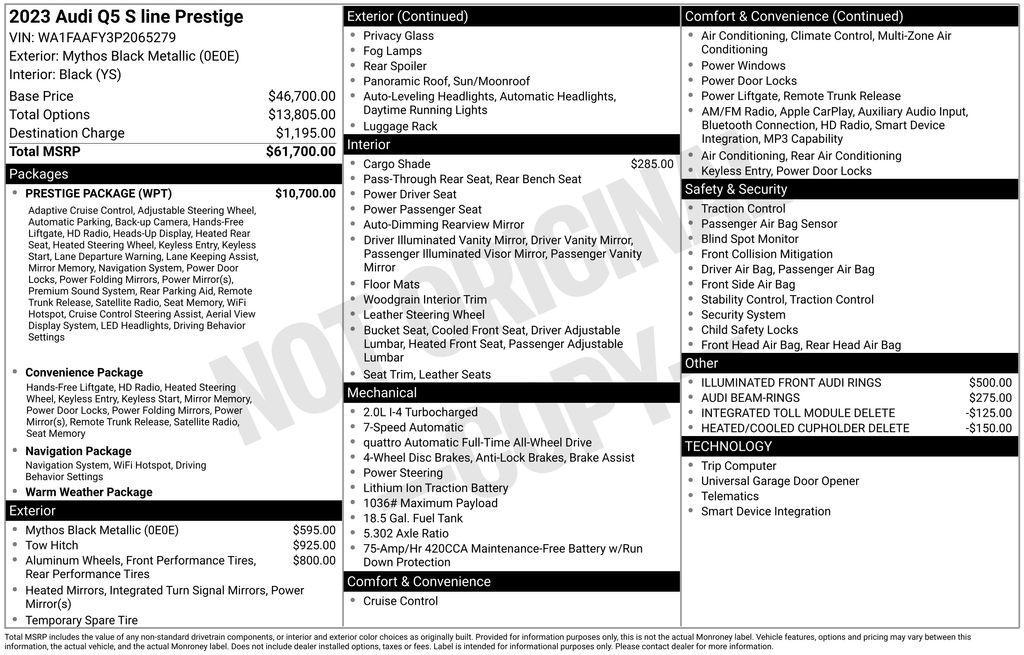 used 2023 Audi Q5 car, priced at $37,999