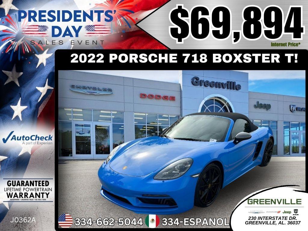 used 2022 Porsche 718 Boxster car, priced at $69,894