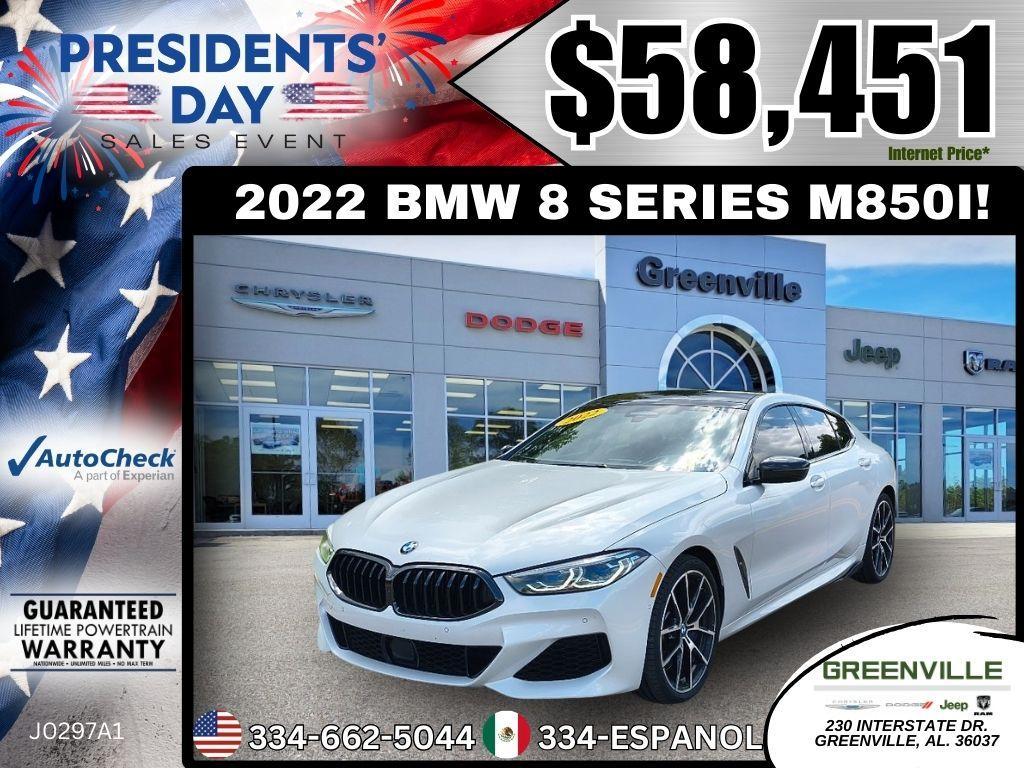 used 2022 BMW M850 Gran Coupe car, priced at $58,451