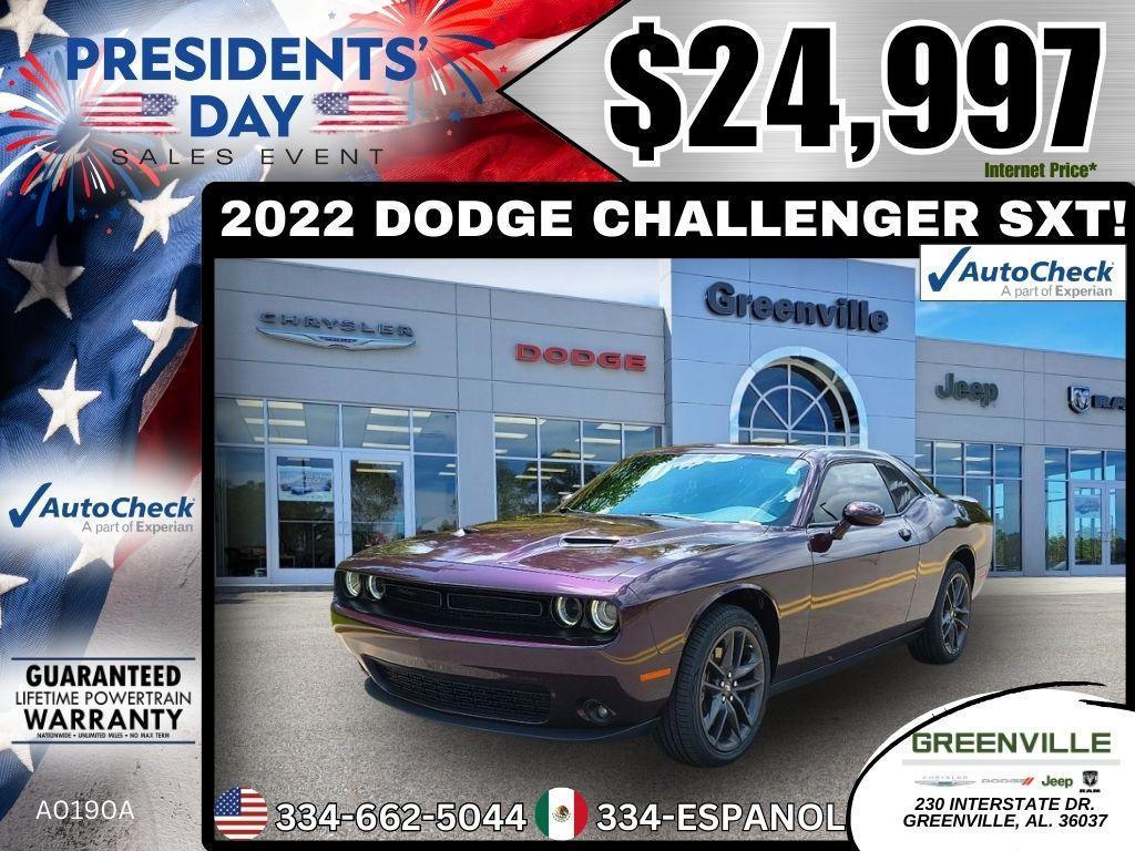 used 2022 Dodge Challenger car, priced at $24,997