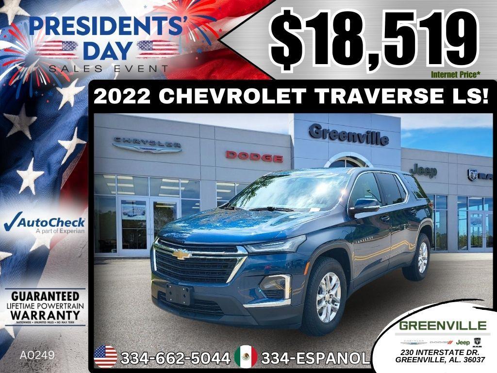 used 2022 Chevrolet Traverse car, priced at $18,519