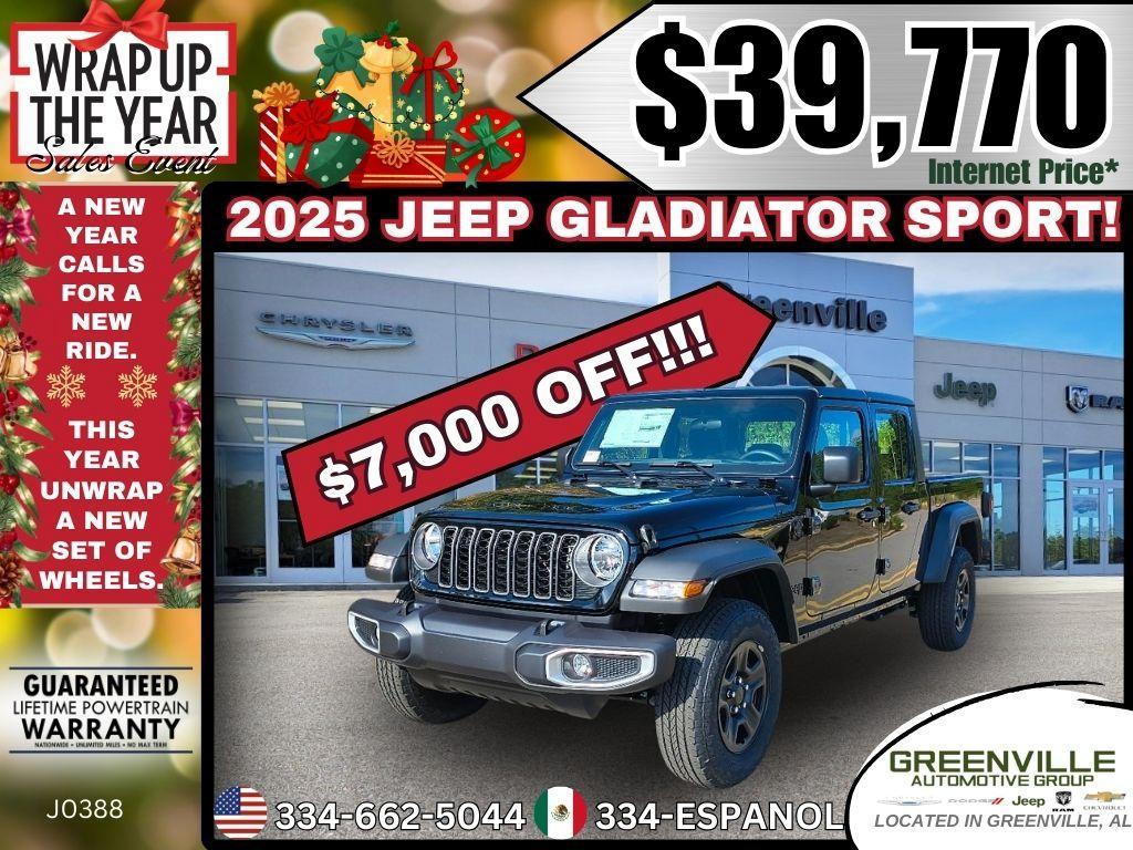 new 2025 Jeep Gladiator car, priced at $39,770