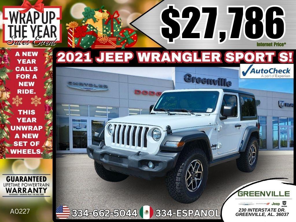 used 2021 Jeep Wrangler car, priced at $27,786