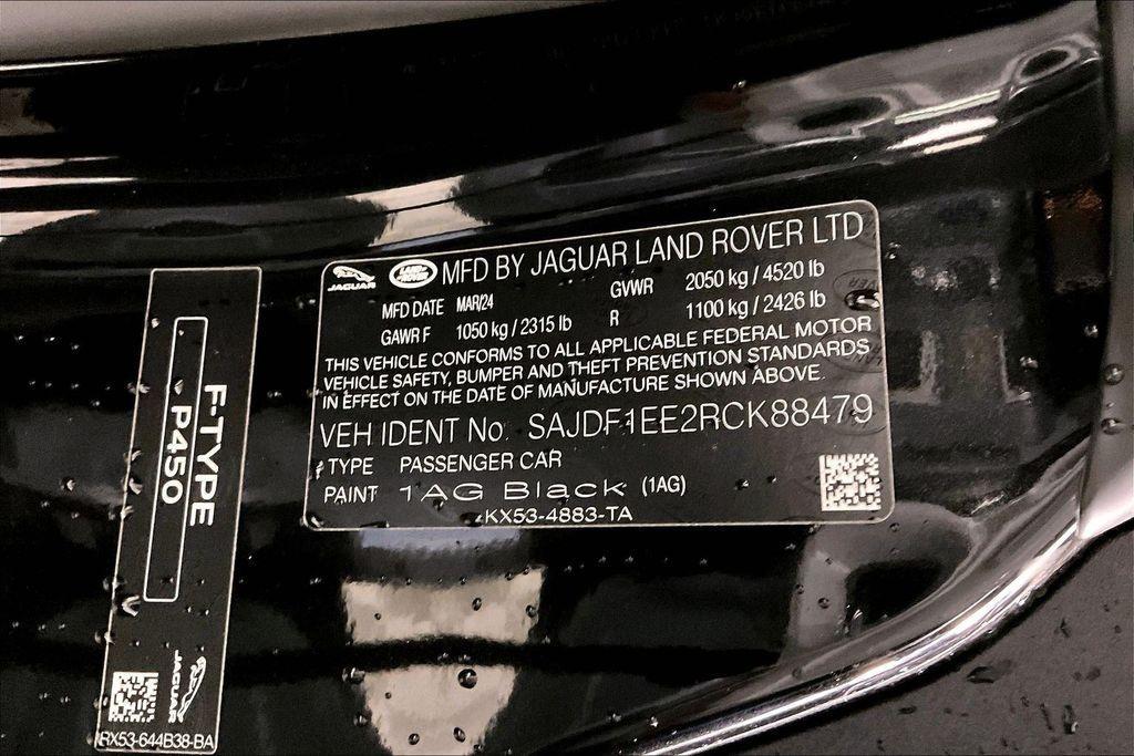 new 2024 Jaguar F-TYPE car, priced at $82,003