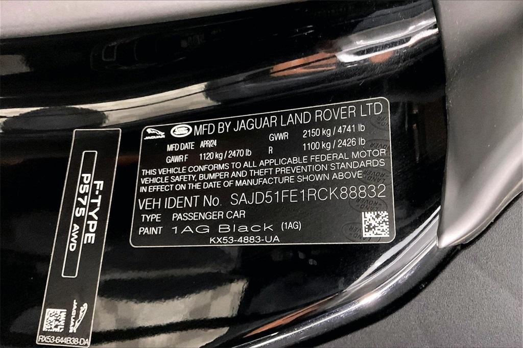 new 2024 Jaguar F-TYPE car, priced at $124,653