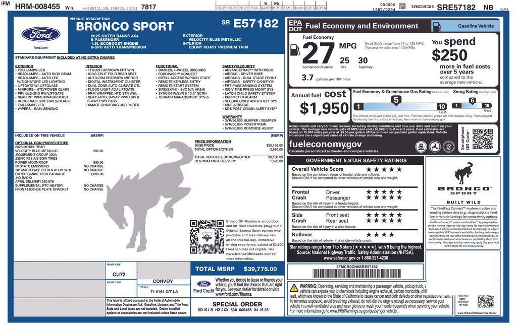 used 2025 Ford Bronco Sport car, priced at $29,756