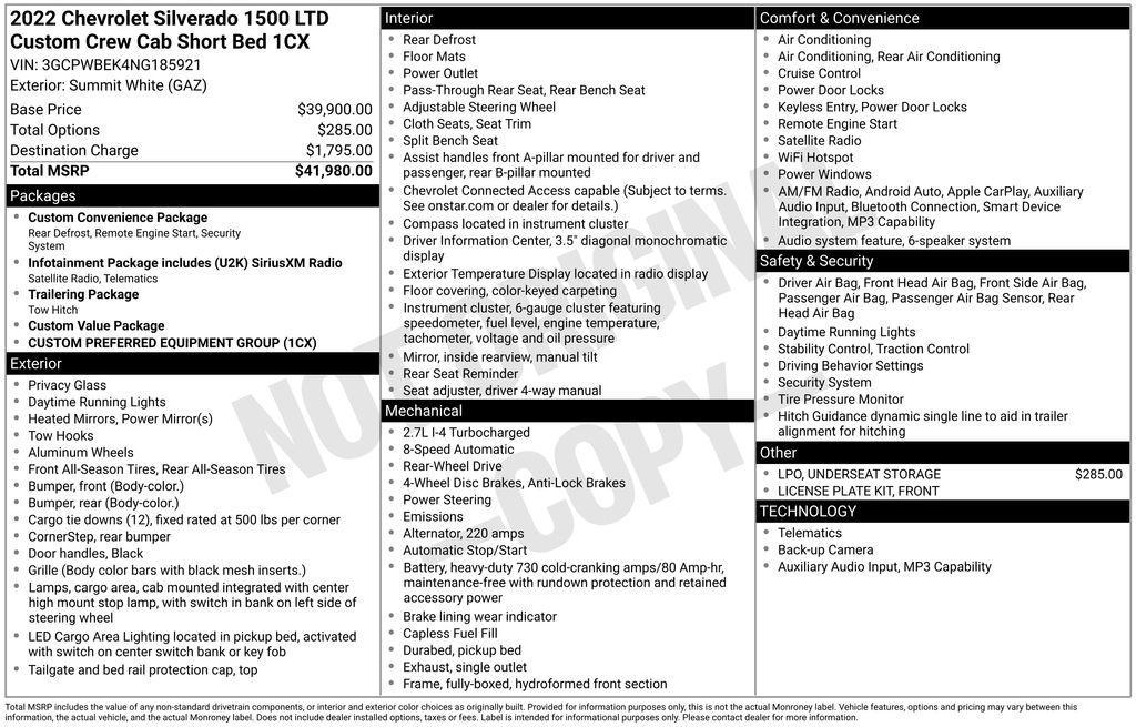 used 2022 Chevrolet Silverado 1500 Limited car, priced at $28,768