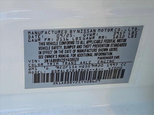 new 2025 Nissan Sentra car, priced at $19,745