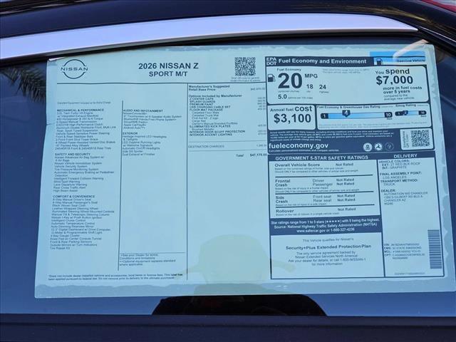 new 2026 Nissan Z car, priced at $45,675