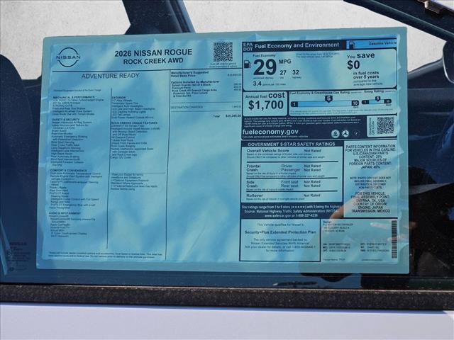 new 2026 Nissan Rogue car, priced at $30,301