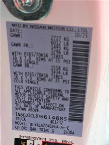 new 2026 Nissan Frontier car, priced at $31,840