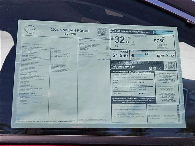 new 2026 Nissan Rogue car, priced at $29,094