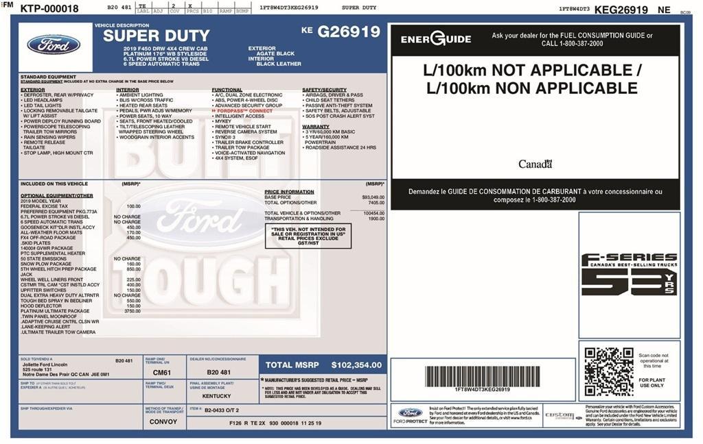 used 2019 Ford F-450 car, priced at $64,896