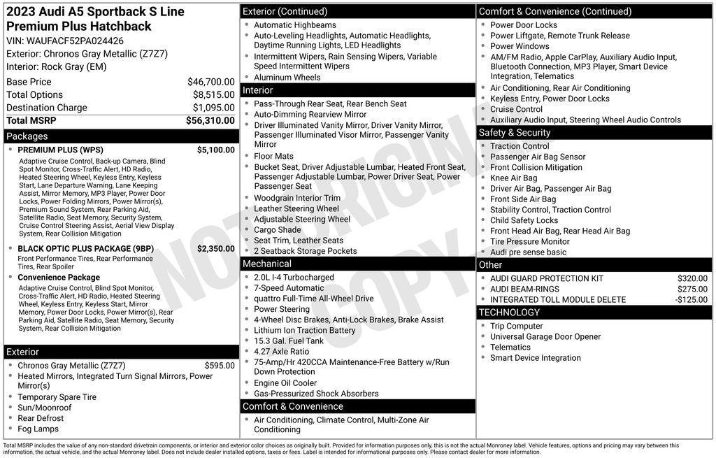 used 2023 Audi A5 car, priced at $32,690