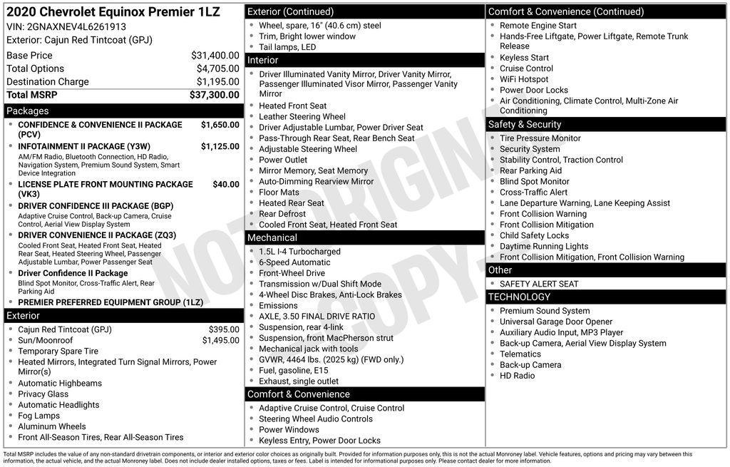 used 2020 Chevrolet Equinox car, priced at $16,938