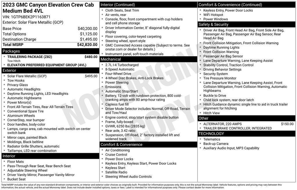 used 2023 GMC Canyon car, priced at $40,191