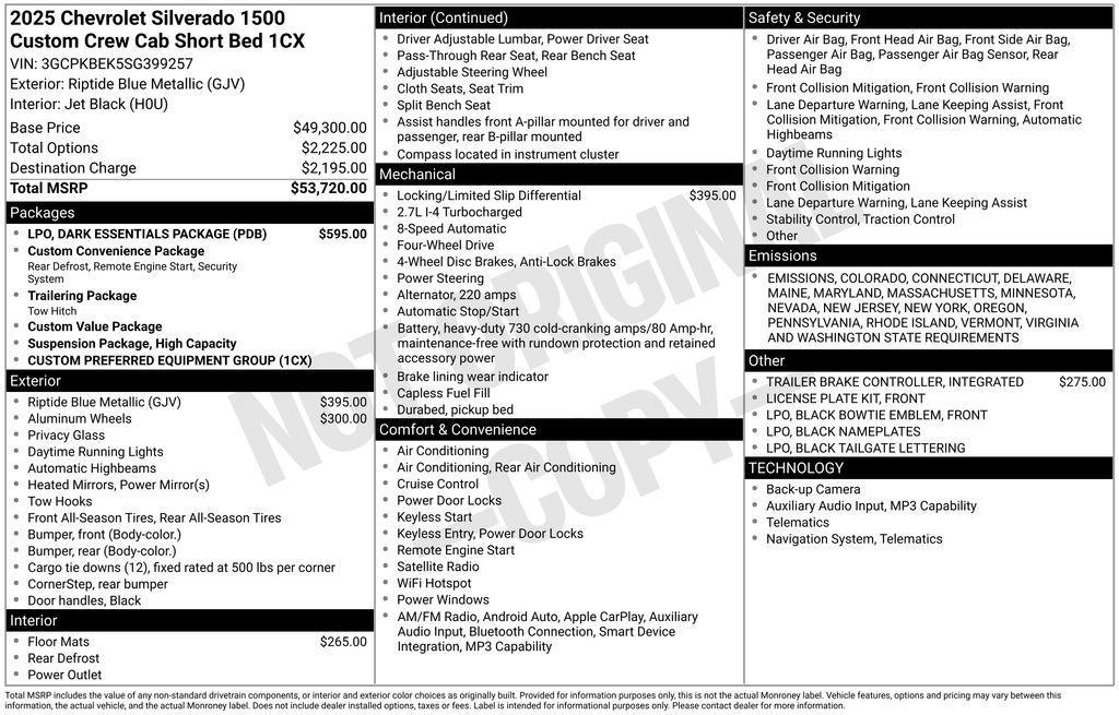 new 2025 Chevrolet Silverado 1500 car, priced at $39,515