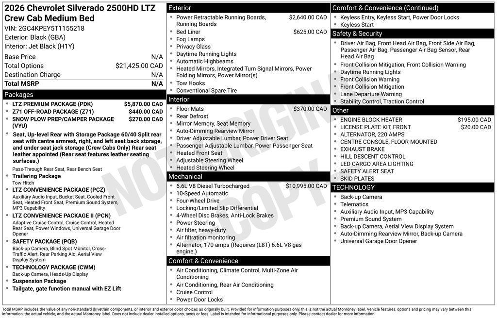 new 2026 Chevrolet Silverado 2500 car, priced at $77,955