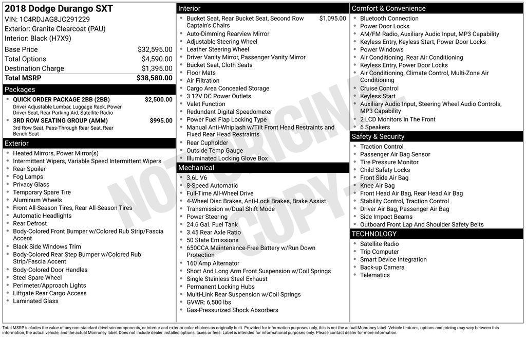 used 2018 Dodge Durango car, priced at $15,290