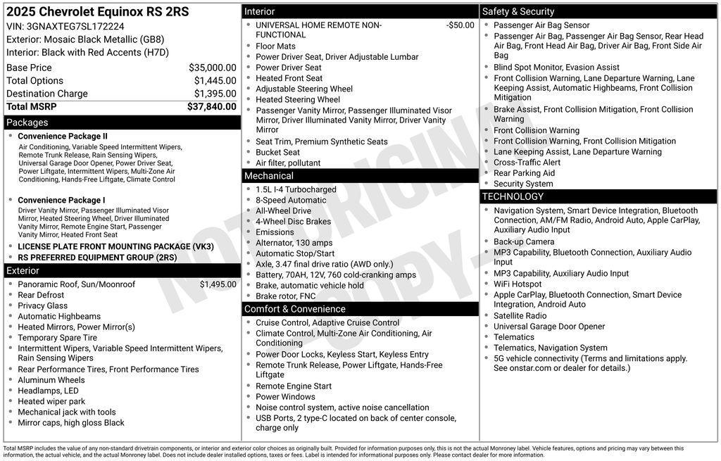 used 2025 Chevrolet Equinox car, priced at $33,682