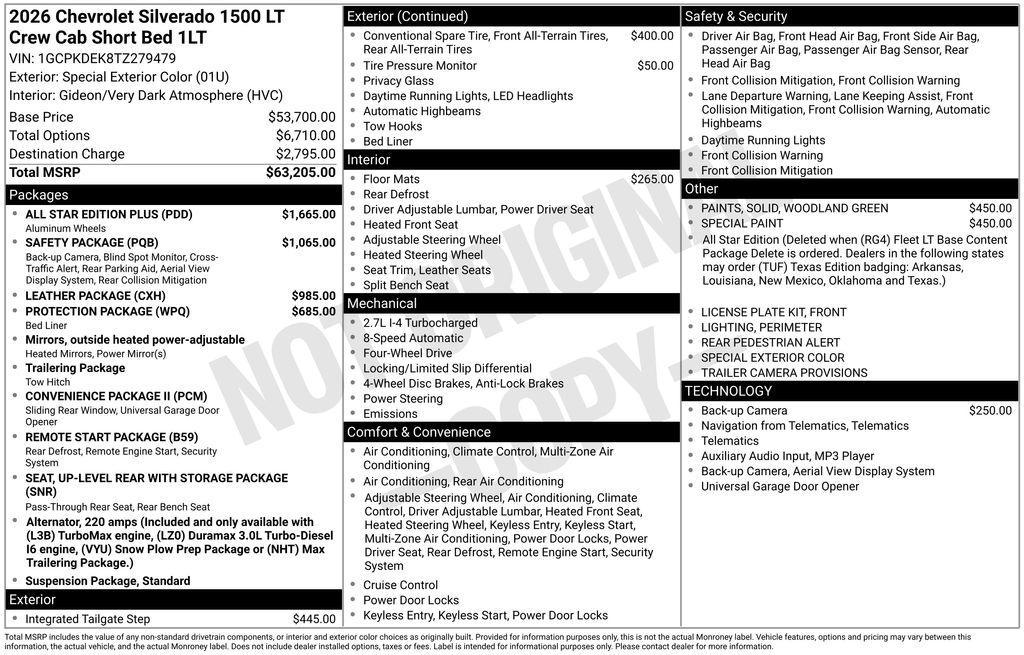 new 2026 Chevrolet Silverado 1500 car, priced at $60,349