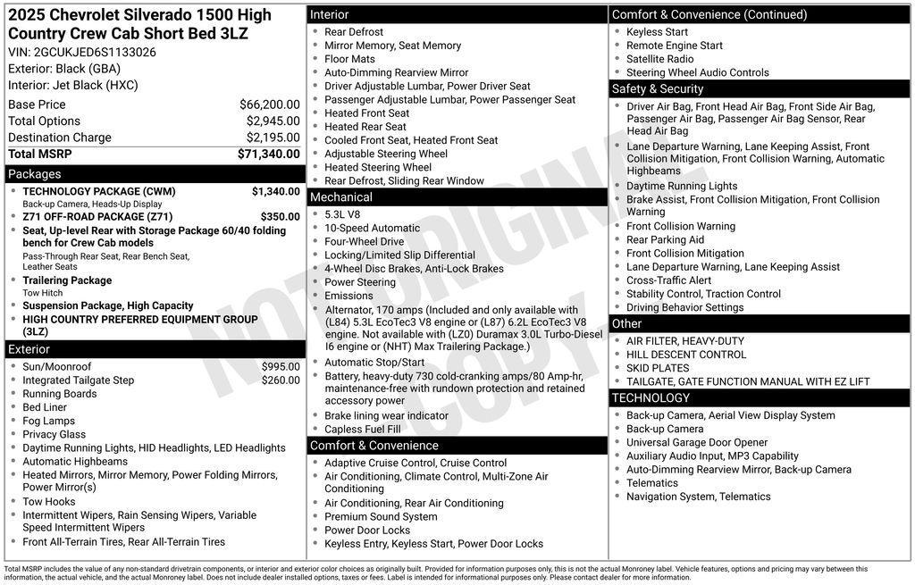 used 2025 Chevrolet Silverado 1500 car, priced at $61,700