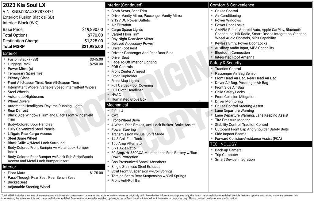 used 2023 Kia Soul car, priced at $17,400