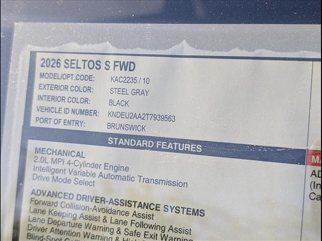 new 2026 Kia Seltos car, priced at $25,910