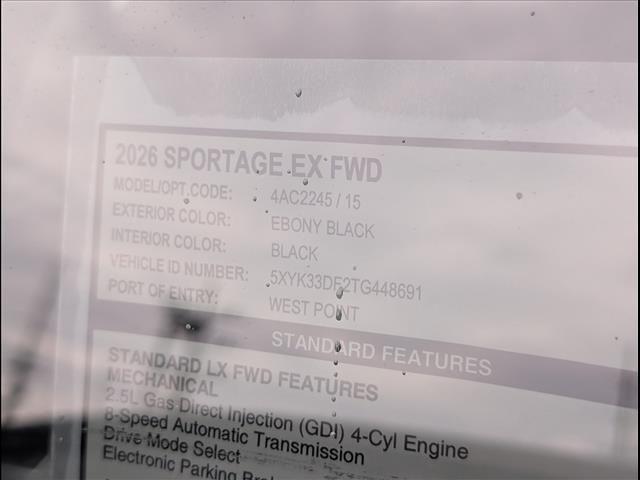 new 2026 Kia Sportage car, priced at $31,755