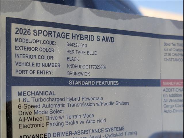 new 2026 Kia Sportage Hybrid car, priced at $33,190
