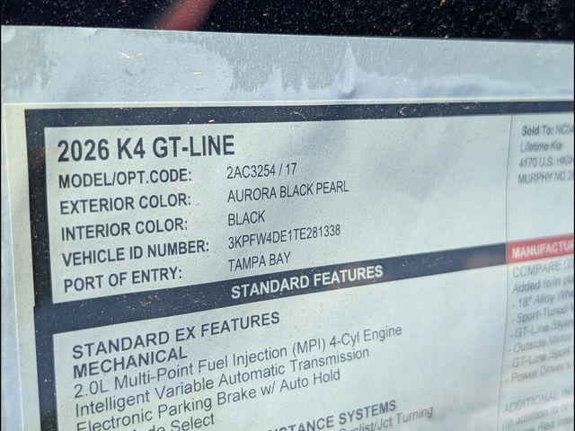 new 2026 Kia K4 car, priced at $25,796