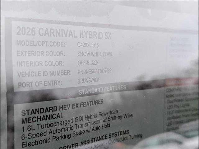 new 2026 Kia Carnival Hybrid car, priced at $48,960