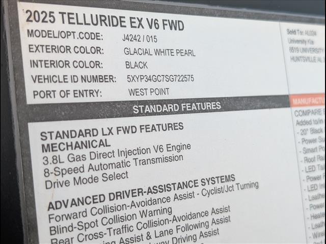 new 2025 Kia Telluride car, priced at $45,199