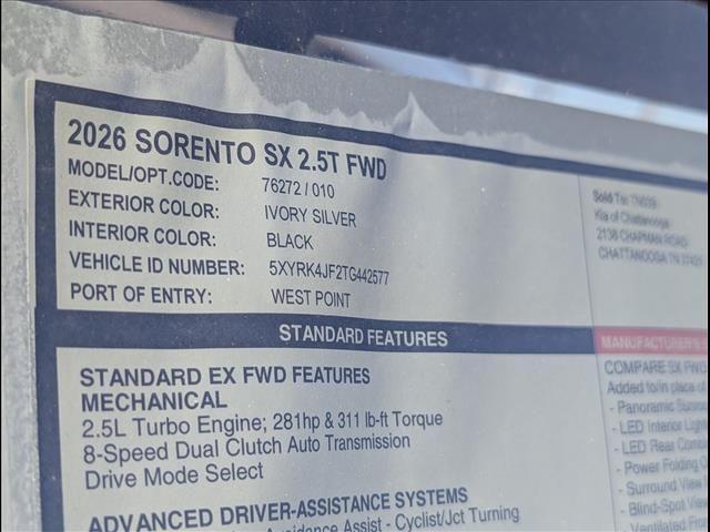 new 2026 Kia Sorento car, priced at $41,665