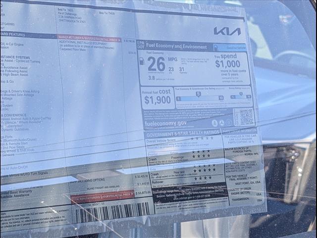 new 2026 Kia Sorento car, priced at $32,260