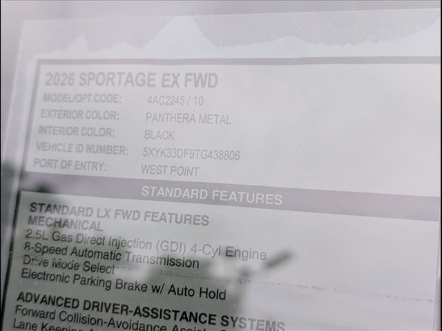 new 2026 Kia Sportage car, priced at $30,755