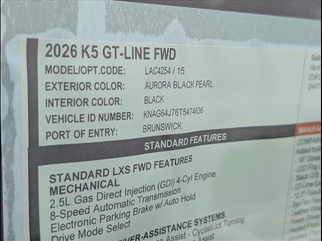 new 2026 Kia K5 car, priced at $30,710