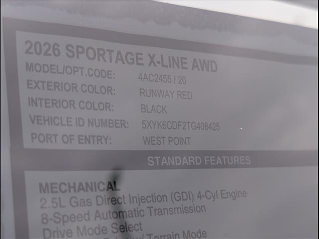 new 2026 Kia Sportage car, priced at $36,985