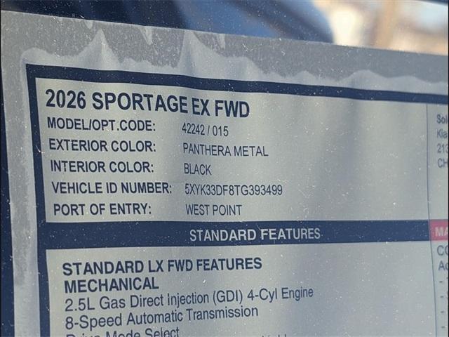 new 2026 Kia Sportage car, priced at $31,610