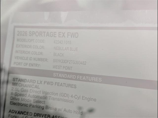 new 2026 Kia Sportage car, priced at $31,610